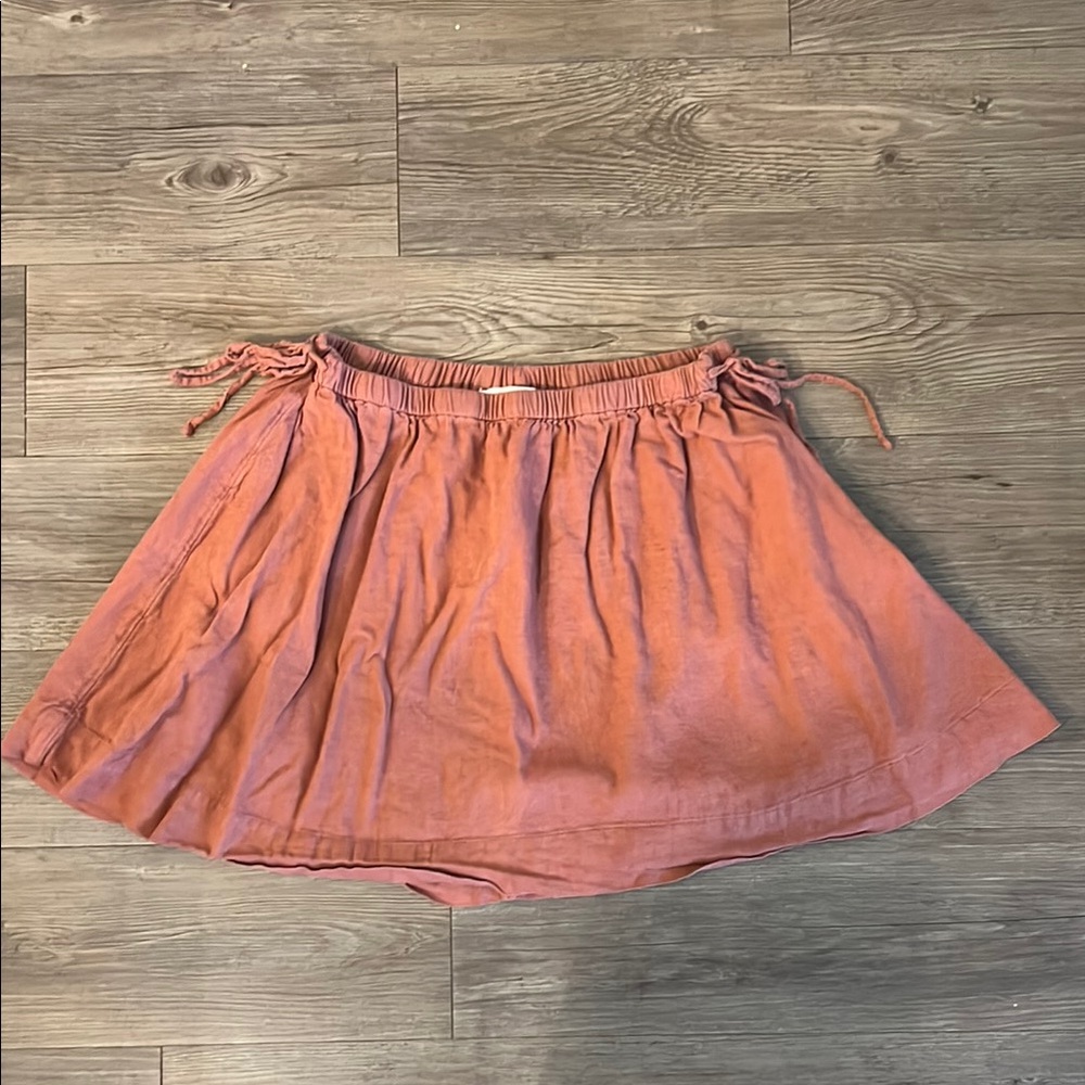 Abercrombie & Fitch Orange Smocked Skater Mini Skirt